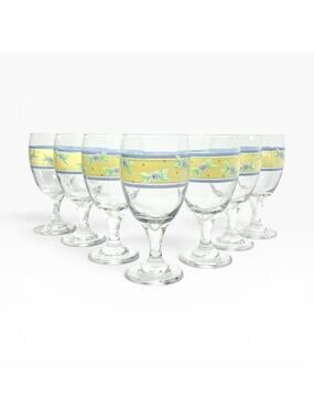 Pfaltzgraff “Summer Breeze” Set of 7 Iced Tea or All Purpose Glasses 7” 15oz